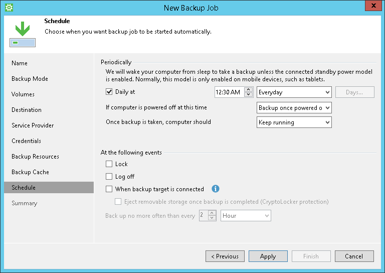 Perform Backup to Cloud Repository