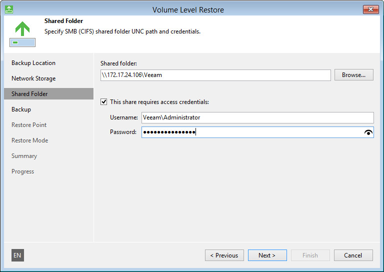 Perform Bare Metal Recovery