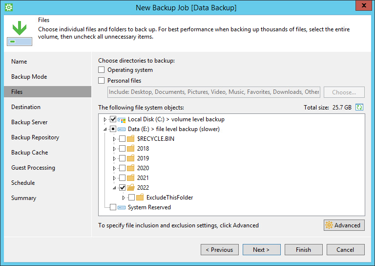 Use Filters to Define File-Level Backup Scope