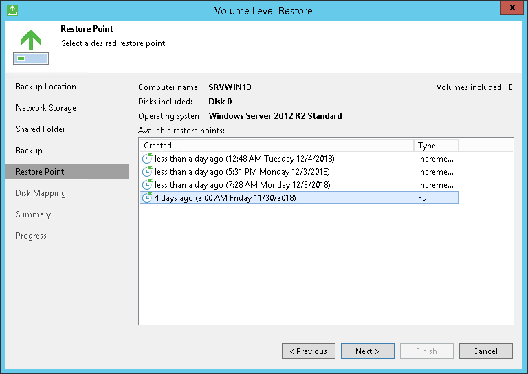 Restore Computer Volume