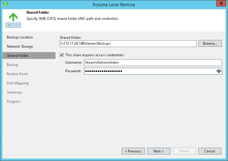 Restore Computer Volume