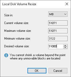 Step 5. Resize Restored Volumes
