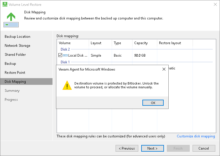BitLocker Encrypted Volumes Support