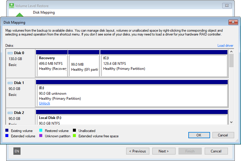 BitLocker Encrypted Volumes Support