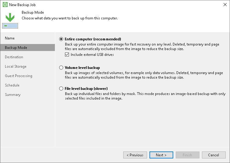 Step 3. Select Backup Mode