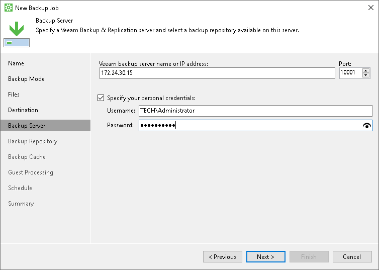 Veeam Backup Repository Settings