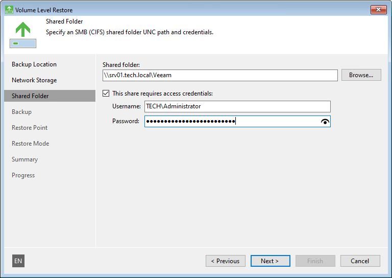Shared Folder Settings