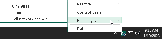 Pausing Backup Cache Synchronization