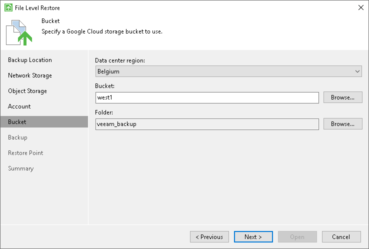 Google Cloud Storage Settings