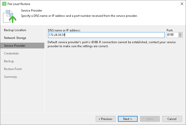 Service Provider Settings