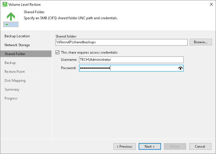 Shared Folder Settings