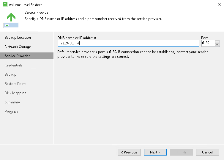 Service Provider Settings