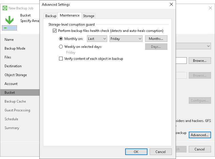Health Check for Object Storage