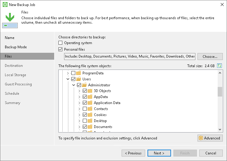 Personal Data Backup
