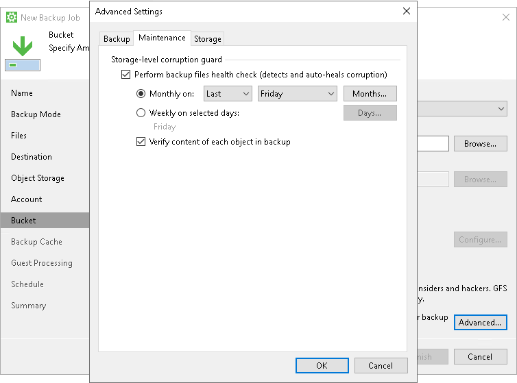 Health Check for Object Storage