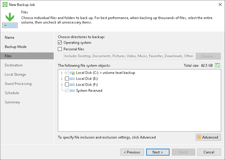 System State Data Backup