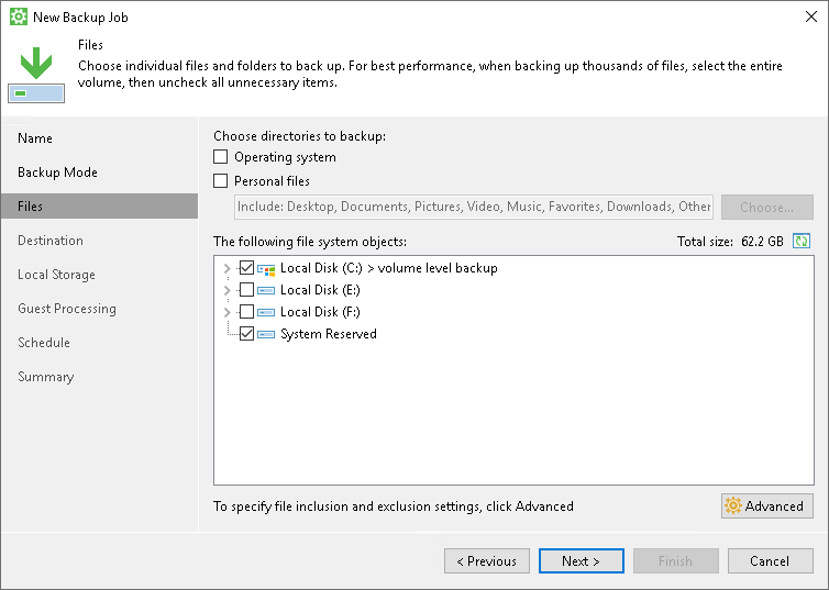 System State Data Backup
