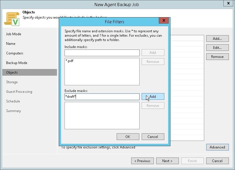 Specifying Directories to Back Up