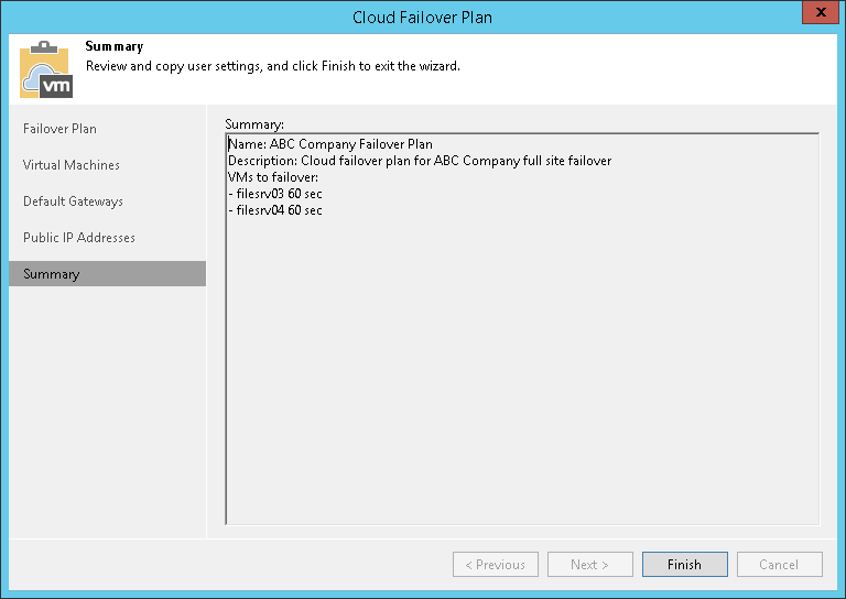 Step 6. Review Summary and Finish Working with Wizard