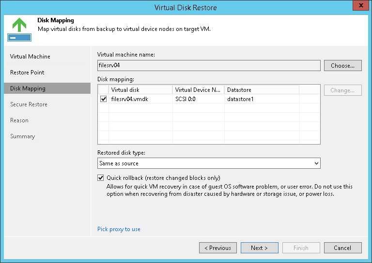 Restoring VM Disks