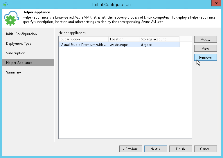 Removing Helper Appliances