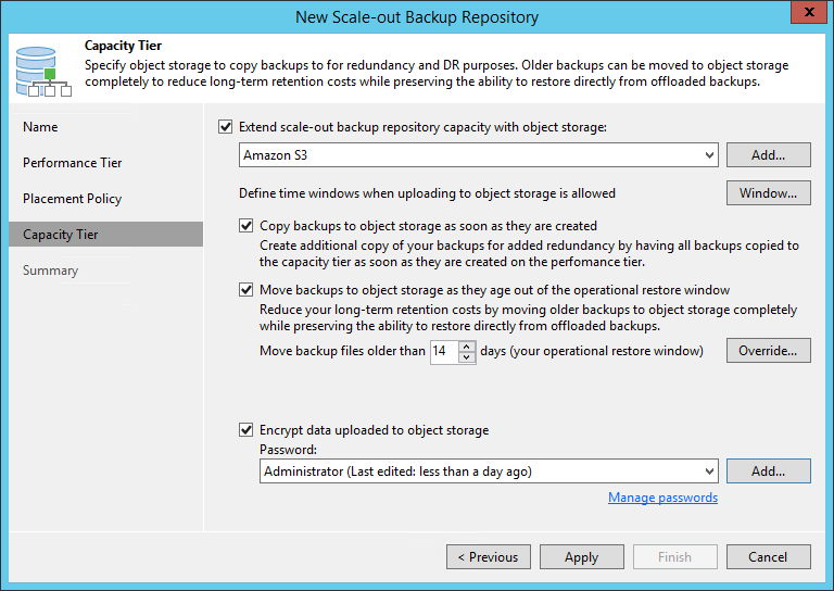 Step 5. Add Capacity Tier