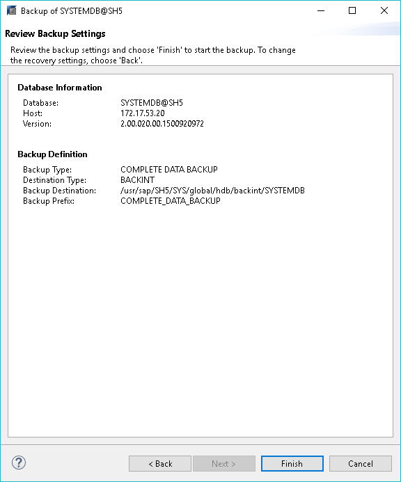 Backing Up Databases with SAP HANA Studio