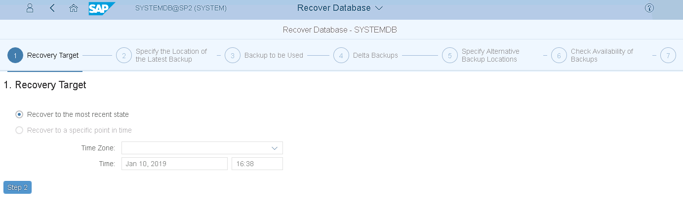 Recovering SYSTEMDB with SAP HANA Cockpit
