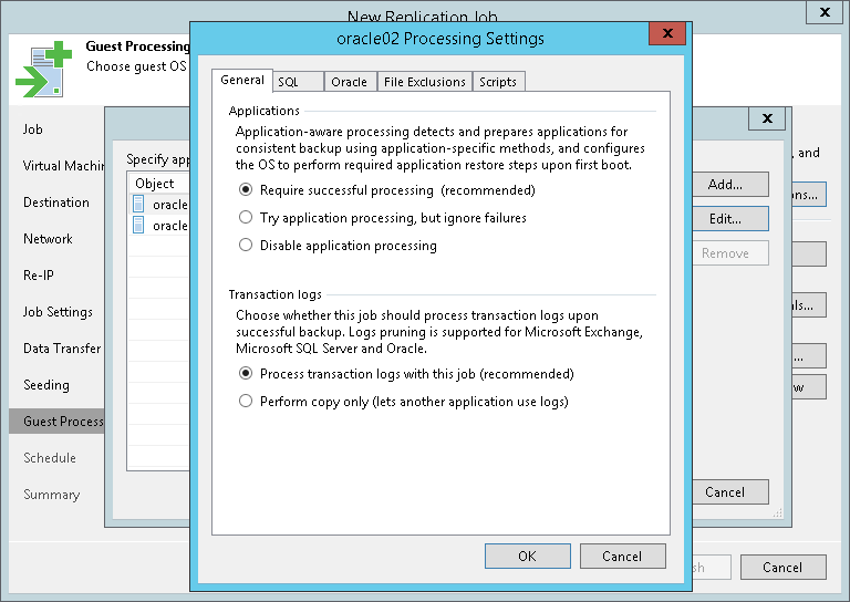 Creating Replication Job