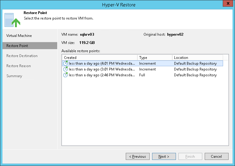 Restoring VM Files