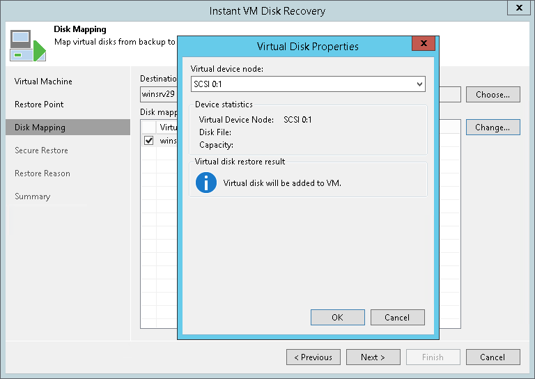Step 4. Select Virtual Disk to Restore