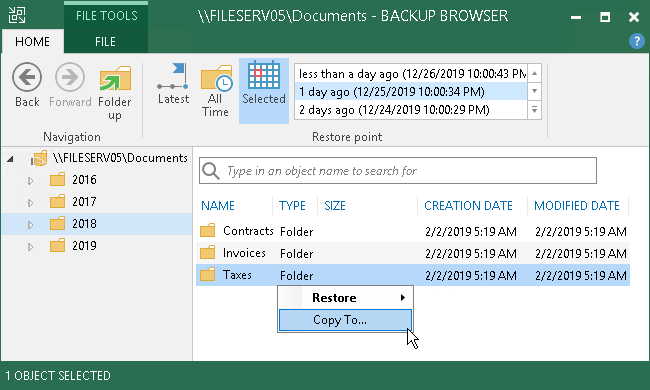 Step 4. Select Files and Folders to Restore