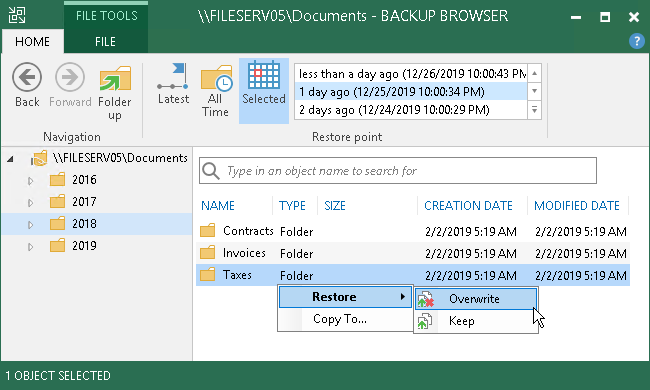 Step 4. Select Files and Folders to Restore