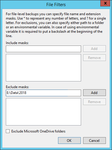 Appendix D. Using Filters in Backup Jobs for Windows Computers