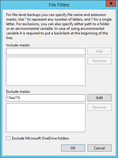 Appendix D. Using Filters in Backup Jobs for Windows Computers