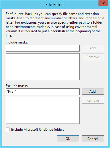 Appendix D. Using Filters in Backup Jobs for Windows Computers