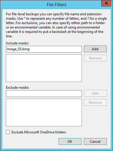 Appendix D. Using Filters in Backup Jobs for Windows Computers