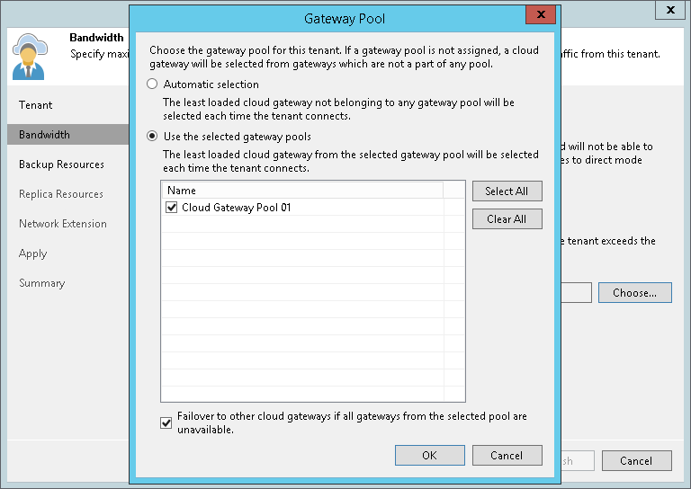 Step 3. Specify Bandwidth Settings