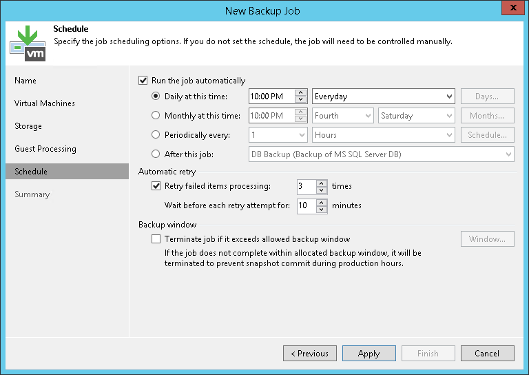Creating VM Backup Jobs
