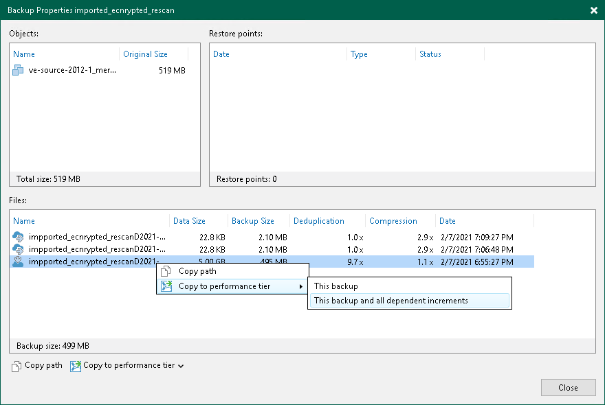 Downloading Data from Capacity Tier
