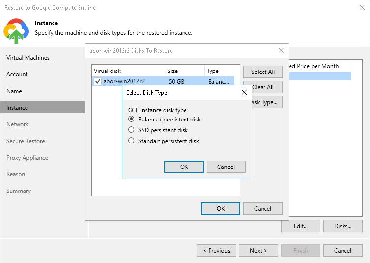 Step 5. Specify Instance Type and Disks