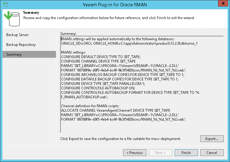 Configuring Plug-in on Windows