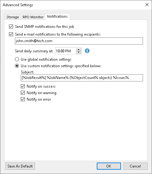 Step 5. Specify Advanced Settings