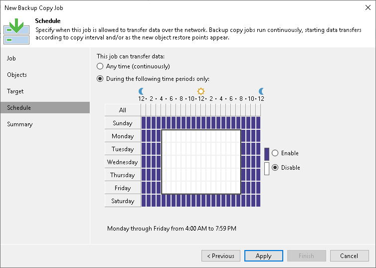 Step 6. Define Backup Copy Schedule