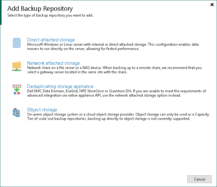 Step 5. Configuring Object Storage Repositories