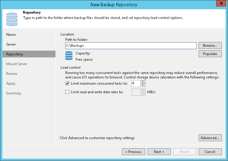 Step 4. Configuring Backup Repository