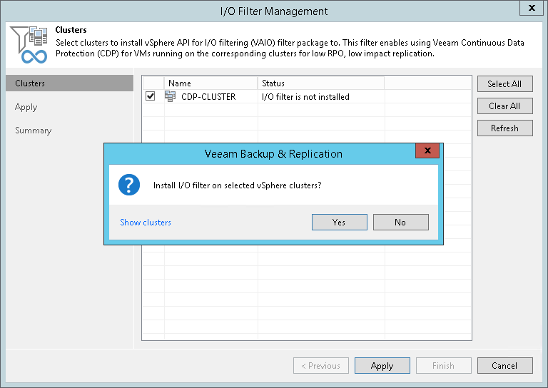 Step 2. Select Clusters