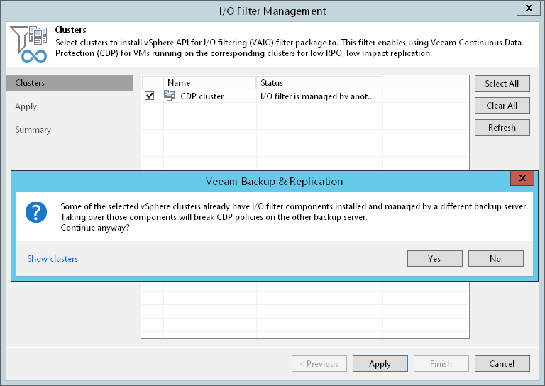 Taking I/O Filter Ownership