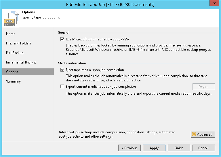 Step 6. Specify Archiving Options