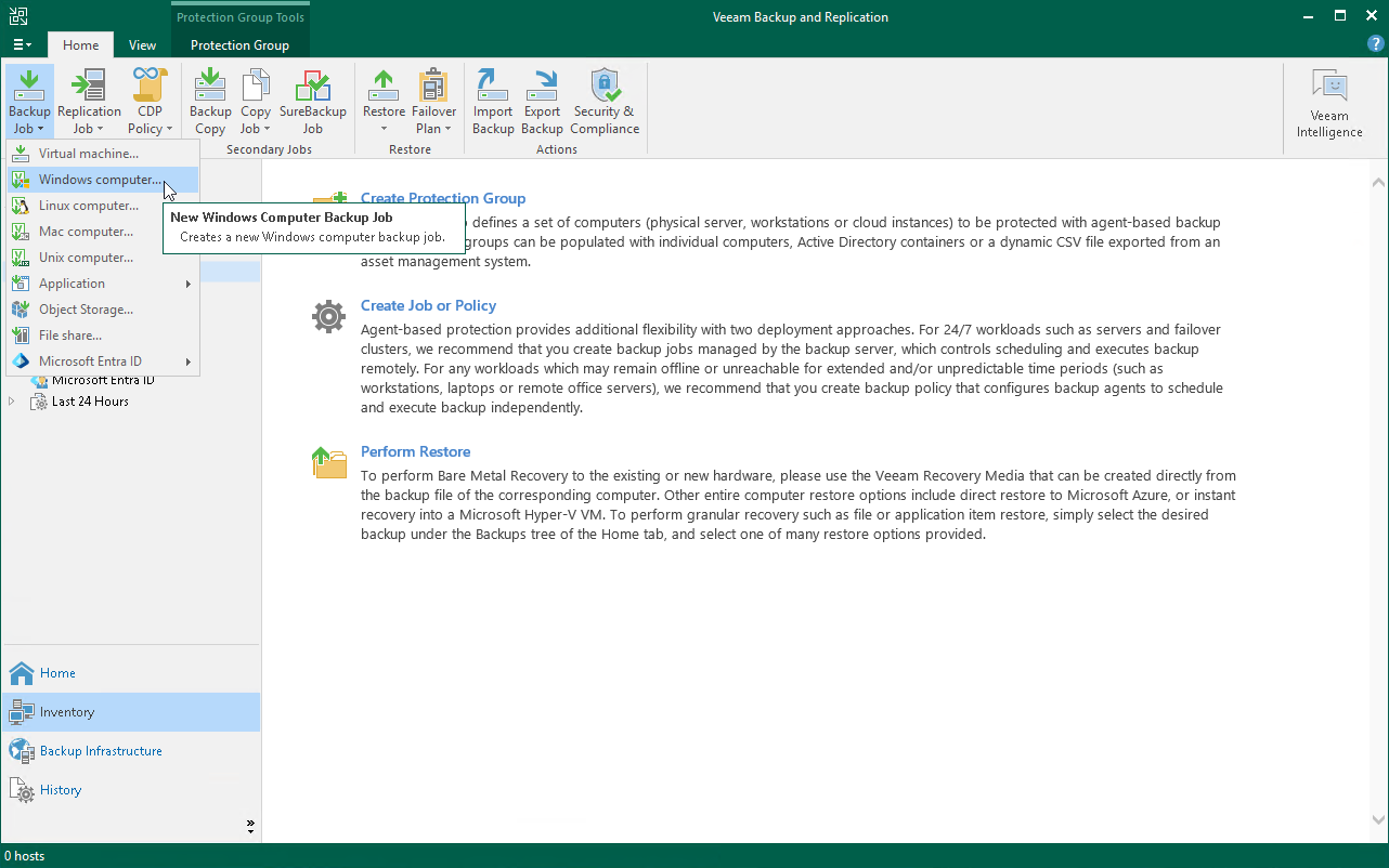 Launch New Backup Job Wizard